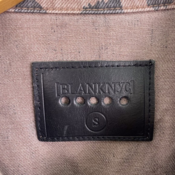 BLANKNYC Brown Leopard Print Denim Jacket Small - Picture 3 of 6